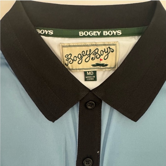 Bogey Boys by Macklemore Striped Athletic Longsleeve Jersey Powder Blue, Med NWT - Picture 12 of 16